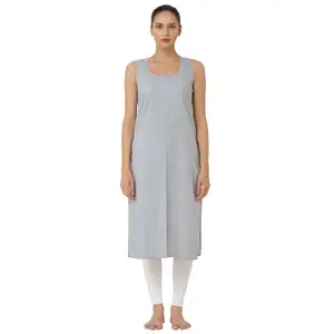Cotton Camisole for Women – Long Inner Slip for Sheer Dress | 41-Inch Full Length with 21-Inch Side Slit | Sleeveless Cotton Underslip for Ladies