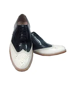 ASM Handmade Goodyear Welted Black Brogue/Oxford Dress Leather Shoes with Argentina Leather Sole, Leather Insole, Fully Leather Lining and PU Foot pad for Optimum Comfort for Men Size 15