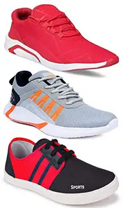 Axter Multicolor Casual Sports Running Shoes for Men 6 UK (Pack of 3 Pair) (3A)_1243-9310-5011