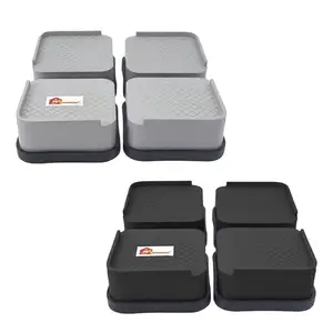 Mahima Gold Refrigerator Stands Square Shape Washing Machine Stand Fridge Stand Washer Dryer Furniture Riser Stand Pads Legs(4 Piece) with Rubber Multi Colour