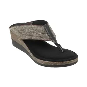 Catwalk Women Stylised Platforms T-Straps 10752 (Black-7)