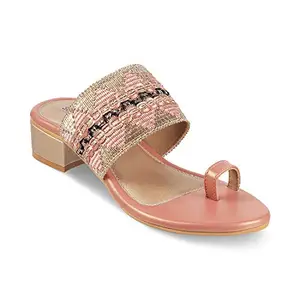 SOLE HEAD Heel Pink Women Sandal
