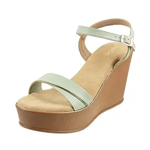 Mochi Womens Synthetic Lightgreen Sandals (Size (5 UK (38 EU))