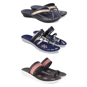 Women's Sandals | Lightweight Wear| Stylish & Easy to Wear For Women'SPCV-SAN-(3-COMBO)-1957-1945-1992-6