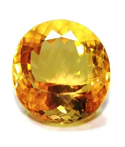 APSLOOSE Sunela Stone Original Certified 3.25 Ratti 2.25 Carat with Lab Certificate Natural Citrine Gemstone (Golden Topaz) A++ Quality for Astrology Benefits for Men & Women