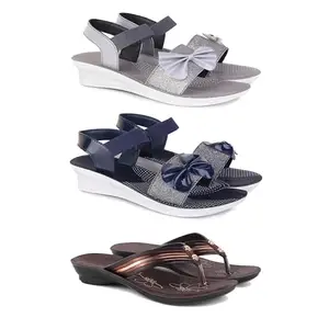Women's Comfortable Sandal,Casual Lightweight Sandal for Everyday Wear | TBS-(3-COMBO)-1971-1972-1955-8