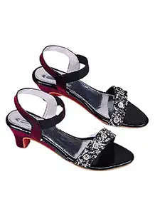WalkTrendy Womens Synthetic Black Sandals With Heels - 6 UK (Wtwhs508_Black_39)