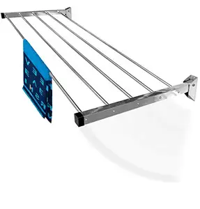 Synergy - (5 Pipe x 4 Feet - Heavy Duty Stainless Steel Foldable Wall Mounted Cloth Dryer/Clothes Drying Stand [SY-GL3]