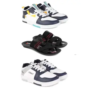 Men's Sports Shoes | Lightweight Stylish & Easy to Wear for Men'sGR-(3-Combo)-1074-3128-1075-10 Multicolor