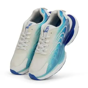 GO RIDE Adam Sports Running Shoes for Men, Lightweight, Engineered for Speed and Stability, Sports Shoes for Men (White/Sky, 10)