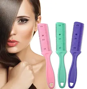 SWEETPEA� Double Side Hair Razor Comb Hairdressing Thinning/Trimmer Comb (NO 01) - Pack of 2 MULTI