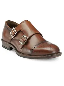 TEAKWOOD LEATHERS Teakwood Genuine Leather Formal Oxford Office Shoes for Men(Brown1_7) Brown