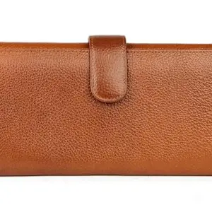 REEDOM FASHION Genuine Leather Women Evening/Party, Travel, Ethnic, Casual, Trendy, Formal Tan Genuine Leather Wallet (4 Card Slots) (Tan) (RF4638)