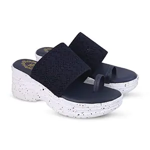 madam glorious women's/girls wedges chunky toe ring wedges for womens, comfy casual wedges sandals