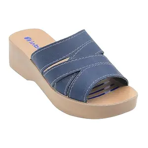inblu Stylish Fashion Sandal/Slipper for Women | Comfortable | Lightweight | Anti Skid | Casual Office Footwear (MR50_BLUE_37)