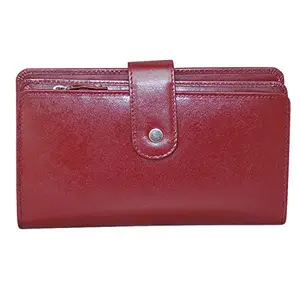 STYLE SHOES Burgundy Smart and Stylish Leather Women Wallet