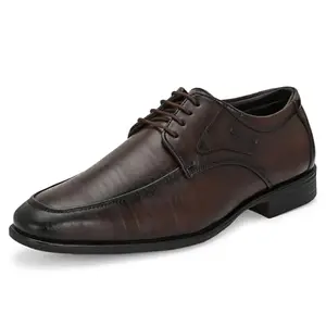 Centrino Formal Shoe for Men | Cushioned Insole for Better Comfort | Stylish Lace-Up for Boys | Perfect for Office Wear & Formal Dress 9787-2 Brown