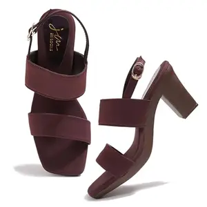 JM LOOKS Block Heels Prom Heeled Sandals for Women Chunky Square Open Toe Strappy High Heels Ankle Strap Wedding Bridal Shoes 3 Inch Heel Sandals for Party Casual Festival