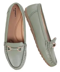 CatBird Women's Olive Handmade Classic Design Loafers Shoes 5 UK