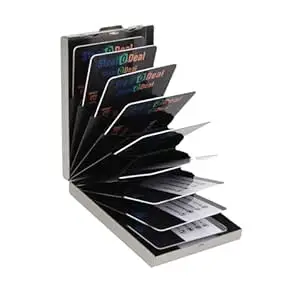 Stealodeal Silver RFID Secure Stainless Steel ATM/Credit/Debit 10 Slot Credit Card Holder for Men and Women