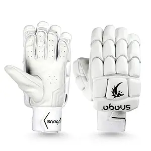 Snaga Cricket Batting Gloves T-20 Right Hand Gloves White for Men (White, Men)