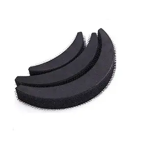 VSAKSH 3 Pcs/set Hair Pads Hair Volume Increase Puff Hair Bun Maker Donut Magic Foam Sponge Bump Up Insert Base Hair Styling Accessories - Black