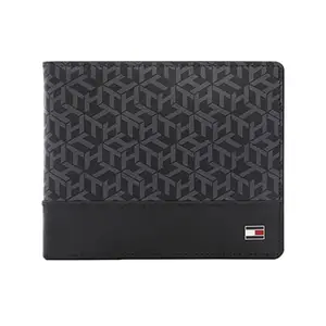 Tommy Hilfiger Niles Mens Leather Global Coin Wallet Black