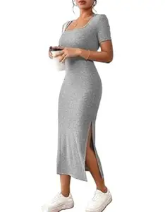 Retro Sleeve Detail Midi GLD_Dress for Women