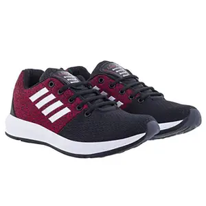 Lancer Mens INDUS-12 Black Running Shoe - 6 UK (INDUS212 BLK MHRN-6)