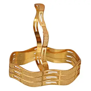 Lucky Jewellery 18k One Gram Gold Plated 2 Pair Bangles for Women & Girls | Traditional Indian Designer Kada Bracelet Bangle Set | Elegant Wedding & Casual Wear - Pack of 4 (562-R1BG-4034-4-28)