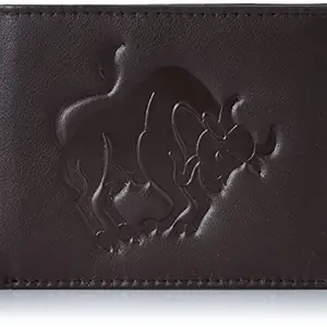 Justrack Men Dark Brown Color Genuine Leather Money Purse (LWM00196-JT_8)