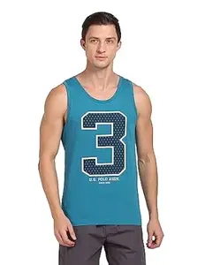 U.S. Polo Assn. Men Cotton Regular Fit Brand Print 1617 Vest - Pack of 1