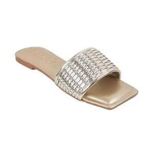 Catwalk Women Stylised Platforms Slip-On 10718 (Gold-9)