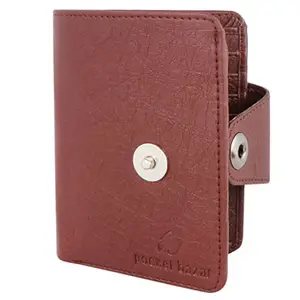 pocket bazar Men's Wallet Beige Brown Artificial Leather Wallet Multi Card Slots (8 Card Slots)