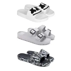 DRACKFOOT Men's Sandals | Lightweight Wear| Stylish & Easy to Wear For Men'S GRT-San-(3-COMBO)-3030-3114-3103-9