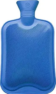 AIS Rubber Hot Water Bag Leakproof Bottle For Pain Relief - 2 Liter Rubber Hot Water Bag For Pain Relief 2 L Hot Water Bag( Multicolor) (Blue)