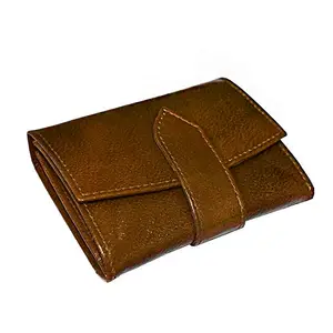 ABYS Genuine Leather Men Wallet||Business Card Holder||Money Purse||Pocket Wallet with Zip Pocket (Tan)