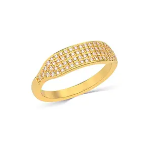 Amazon Brand - Nora Nico Gold Plated Multi CZ Ring for Women and Girls