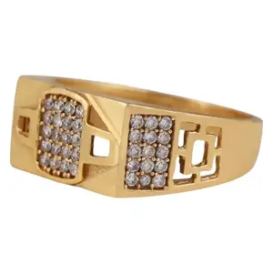 CHAMUNDA NOVELTY Golden Stainless Steel Artificial Ring for Men Stylish & Durable Fashion Jewelry,Trendy Casual & Accessory(CN-Ring-024-23)