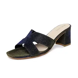 Marc Loire Women Casual Soft Comfortable Black Block Heels,Size: 7
