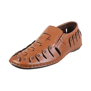 Mochi Mens Leather Tan Sandals (Size (6 UK (40 EU))