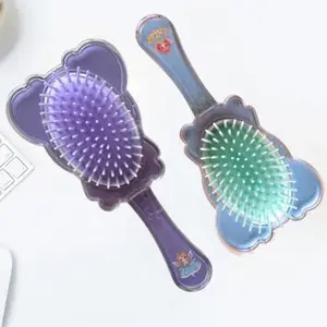 Cute portable hairbrush for kids 22cmx5xm for travel set of 2