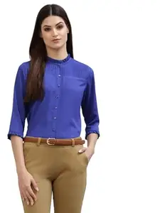 Style Quotient Women Blue Formal Shirt