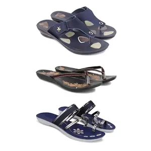 Trendy Open-Toe Sandals for Women – Soft Padded Footbed, Summer Wear | (COMBO-3)-1973-O19-1945-6