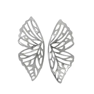 Yu Fashions Web Wing Butterfly Golden Korean earrings Pair