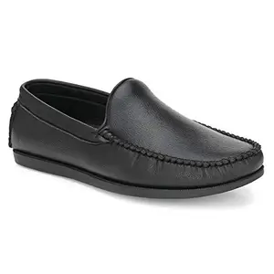 DORRISSINI Men's Shoes Black Moccasin-8 (4001)