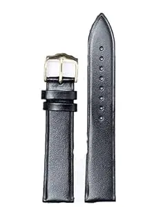 12mm Black leather watch strap with Flat Finish,Watch leather Strap/band for men and women