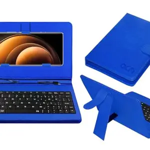 ACM Keyboard Case Compatible with Vivo X100 Mobile Flip Cover Stand Direct Plug & Play Device for Study & Gaming Blue