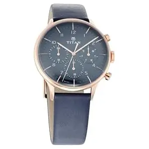 Titan Light Leathers Analog Blue Dial Men's Watch-NM90102WL02 / NL90102WL02/NP90102WL02