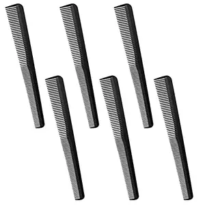 APTRIM 6 Pieces Taper Comb Carbon Fiber Salon Hairdressing Comb Fine and Wide Tooth Comb Heat Resistant Tapering Barber Comb for Men and Women Most Hair Types